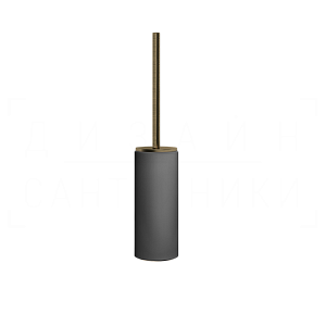 Gessi Ingranaggio Ершик для унитаза напольный, колба Neolite, цвет: black/antique brass 63744#713