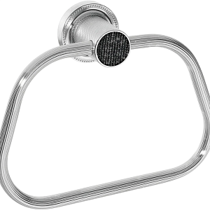 Boheme Royal Cristal Полотенцедержатель 21,5 см, подвесной, цвет: chrome/black 10925-CR-B