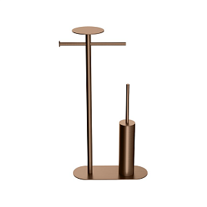 Boheme Venturo Стойка напольная с ершиком и полкой, цвет: brushed bronze 10953-BRB