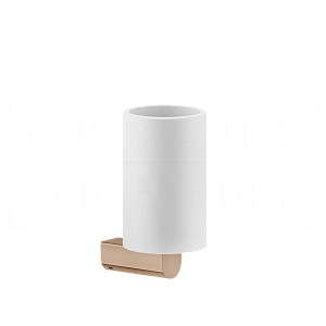 Gessi Rilievo Стакан подвесной, керамический Neolite, цвет: white/copper PVD 59507#030