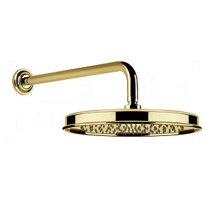 Gessi Venti20 Верхний душ d32,8 см, настенный кронштейн, 1 вид струи, цвет: gold PVD 65149#246