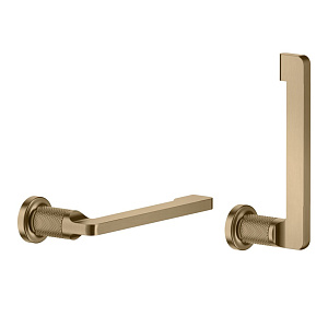 Gessi Inciso Настенный держатель для туалетной бумаги, верт/горизонт, цвет: warm bronze brushed PVD 58455#726