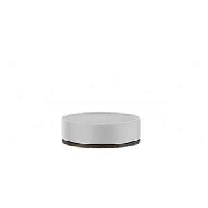Gessi Inciso Мыльница с керамической чашей Neolite, настольная, цвет: white/dark bronze 58525#845