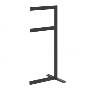 Gessi Inverso/Rettangolo Стойка напольная с двойным полотенцедержателем, цвет: matte black 20939#299