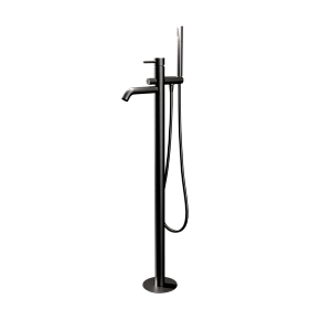 Remer X Style Смеситель для ванны напольный, со скрытой частью, цвет: cromo nero spazzolato X08CFP