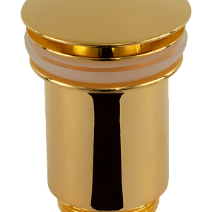Remer Донный клапан click-clack без перелива, цвет: oro lucido 904CC114DO