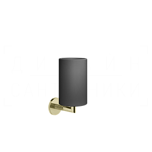 Gessi Ingranaggio Стакан подвесной, керамический Neolite, цвет: black/brass PVD 63808#710