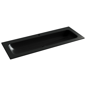 Ceramicanova Grace Раковина накладная 121х45,7 см, без перелива, цвет: черный матовый CN7017MB