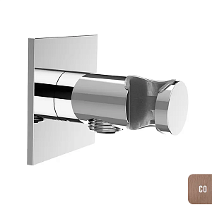 Almar Square Шланговое подключение для лейки с держателем, цвет: brushed copper E095039.CO