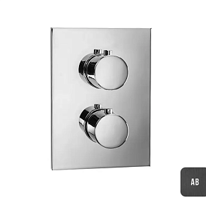 Almar Core Square Термостат для душа, внешняя часть на 2 потребителя, цвет: brushed absolute black E176882.AB