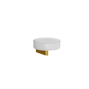 Gessi Origini Мыльница с керамической чашей Neolite, подвесная, цвет: white/gold PVD 66401#246