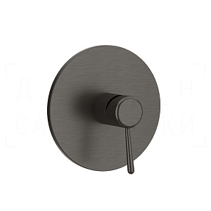 Gessi Goccia Смеситель для душа встраив., на 1 потреб., внешняя часть, цвет: black metal brushed PVD 44676#707