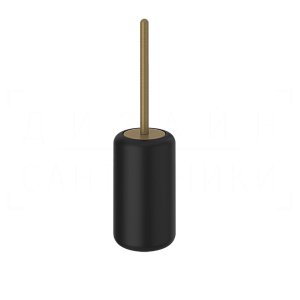 Gessi Goccia Ершик для унитаза напольный, с кермической колбой Gres, цвет: black/antique brass 38044#713