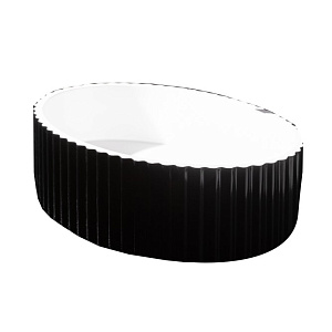 Boheme Monaco Раковина чаша овальная 50х35х14h см, без перелива, цвет: black 878-B