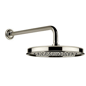 Gessi Venti20 Верхний душ d32,8 см, 1 вид струи, кронштейн настенный 38,9, цвет: nickel PVD 65149#720
