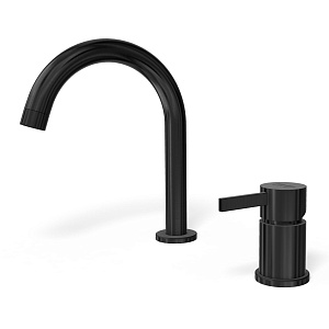 Remer Metrica Смеситель для раковины на 2 отверстия, излив 17,1 см, цвет: nero spazzolato PVD MC57GM