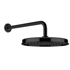 Gessi Venti20 Верхний душ 32,8 см 1 вид струи, кронштейн настенный 38,9 см, цвет: matte black 65149#299