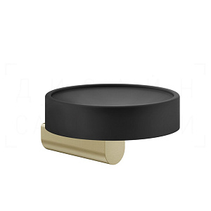 Gessi Rilievo Мыльница с керамической чашей Neolite, подвесная, цвет: brushed brass PVD 59502#727