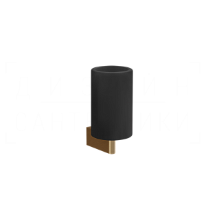 Gessi Origini Стакан подвесной, керамический Neolite, цвет: black/deep bronze brushed PVD 66408#791