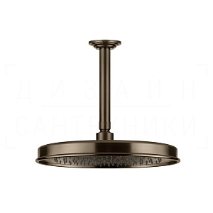 Gessi Venti20 Верхний душ d32,8 см, потолоч. кронштейн, 1 вид струи, цвет: coffee bronze brushed PVD 65153#761