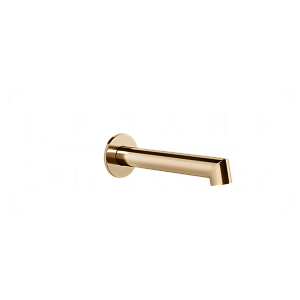 Gessi Ingranaggio Излив настенный для ванны 19,2 см, фиксированный, цвет: warm bronze PVD 63603#735