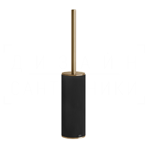 Gessi 316 Ершик для унитаза напольный, с кермич. колбой Neolite, цвет: black/warm bronze brushed PVD 54744#726