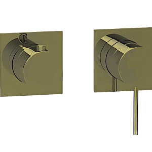 Almar Modular Square Смеситель для душа, внешняя часть на 2 потребителя, цвет: brushed high brass E180191.HB