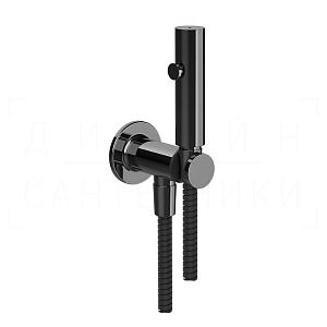 Gessi Inciso Гидроершик без смесителя, шланг 125 см, цвет: black metal PVD 58151#706