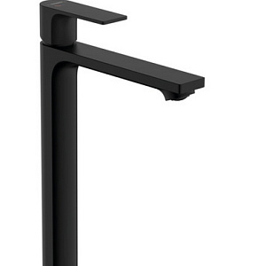 Hansgrohe Rebris E Смеситель для раковины, с донным клапаном, цвет: матовый черный 72591670