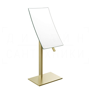 Gessi Inverso/Rettangolo Косметическое зеркало настольное, 2-х увеличение, цвет: brushed brass PVD 20988#727
