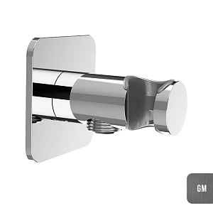 Almar Kuky Шланговое подключение для лейки с держателем, цвет: brushed gun metal E095041.GM