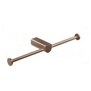 Gessi Rilievo Двойной держатель туалетной бумаги открытый, подвесной, цвет: copper brushed PVD 59415#708