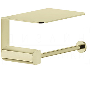 Gessi Rilievo Держатель туалетной бумаги с полочкой, подвесной, цвет: brass PVD 59449#710