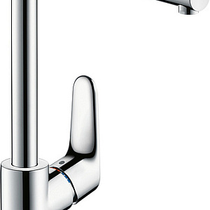 Hansgrohe Focus M42 Смеситель для кухонной мойки 280 с поворотным L-образным изливом, цвет: хром 31817000