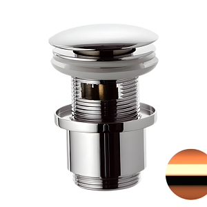 Remer Донный клапан click-clack с переливом, цвет: rame lucido 905CC2114RL