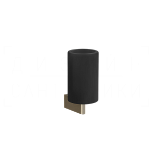 Gessi Origini Стакан подвесной, керамический Neolite, цвет: black/finox brushed nickel 66408#149