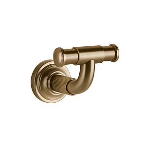 Gessi Venti20 Крючок для полотенец двойной, подвесной, цвет: warm bronze brushed PVD 65521#726
