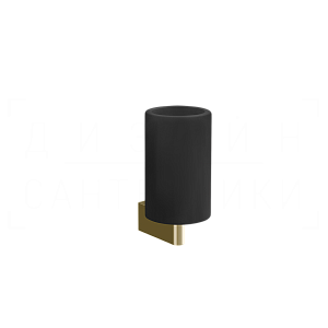 Gessi Origini Стакан подвесной, керамический Neolite, цвет: black/brass PVD 66408#710