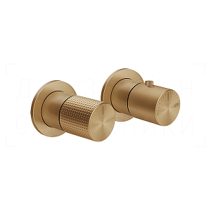 Gessi Habito Термостат для душа встраив., на 2 потреб., внешняя часть, цвет: warm bronze brushed PVD 70434#726