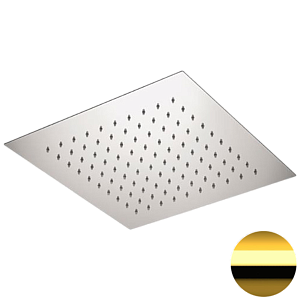 Remer Верхний душ встраиваемый в потолок 34x34 см, 1 режим, цвет: oro lucido 357EFS34DO