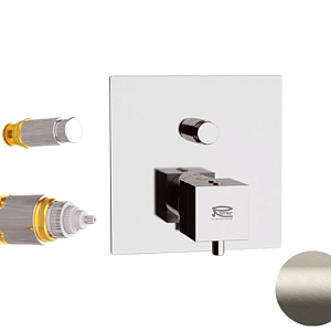 Remer Q-Elegance Термостат для ванны встраиваемый на 2 потребителя, внешняя часть, цвет: visual inox QT09KBXV