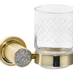 Boheme Royal Cristal Стакан подвесной, стеклянный полупрозрачный, цвет: gold 10924-G