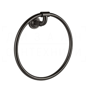 Gessi Venti20 Полотенцедержатель кольцевой d22,2 см, подвесной, цвет: black metal brushed PVD 65509#707