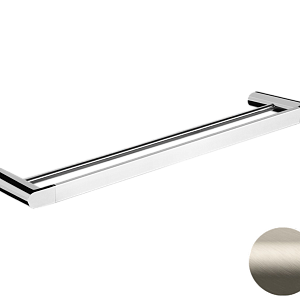 Remer Lounge Полотенцедержатель двойной 60 см, подвесной, латунь, цвет: visual inox LN33XV