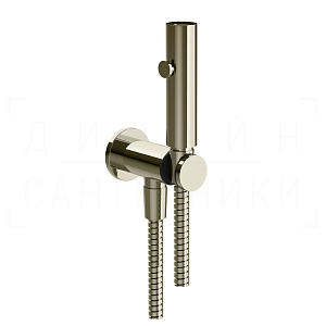 Gessi Total Look Гигиенический душ без смесителя, предохр. клапан, шланг 125 см, цвет: nickel PVD 45123#720