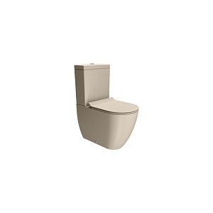 GSI Pura Чаша унитаза моноблок безободковый, смыв swirlflush, цвет: creta opaco 880608