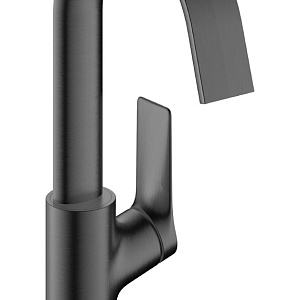 Hansgrohe Vivenis Смеситель для раковины высокий, без д/к, излив 13,9 см, цвет: шлифов. черный хром 75032340