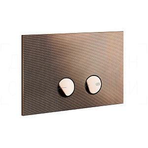 Gessi Inverso Diamantato Кнопка смыва для инсталляции Geberit, 2 режима, латунь, цвет: copper PVD 54681#030