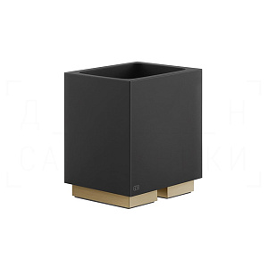 Gessi Inverso/Rettangolo Стакан настольный, керамич. Neolite, цвет: black/coffee bronze brushed PVD 20832#761