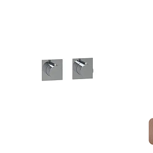 Almar Modular Square Термостат для душа, внешняя часть на 2 потребителя, цвет: brushed copper E180182.CO